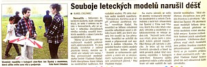 Leteckomodelářské hry 2004 - Benešovský deník 7.6.2004 Leteckomodelářské hry 2004 - Benešovský deník 7.6.2004