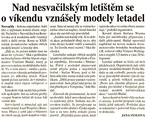 Setkání obřích modelů, MF Dnes 22.9.2003 Setkání obřích modelů, MF Dnes 22.9.2003