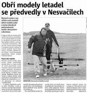 Setkání obřích modelů, Metro 19.9.2005 Setkání obřích modelů, Metro 19.9.2005